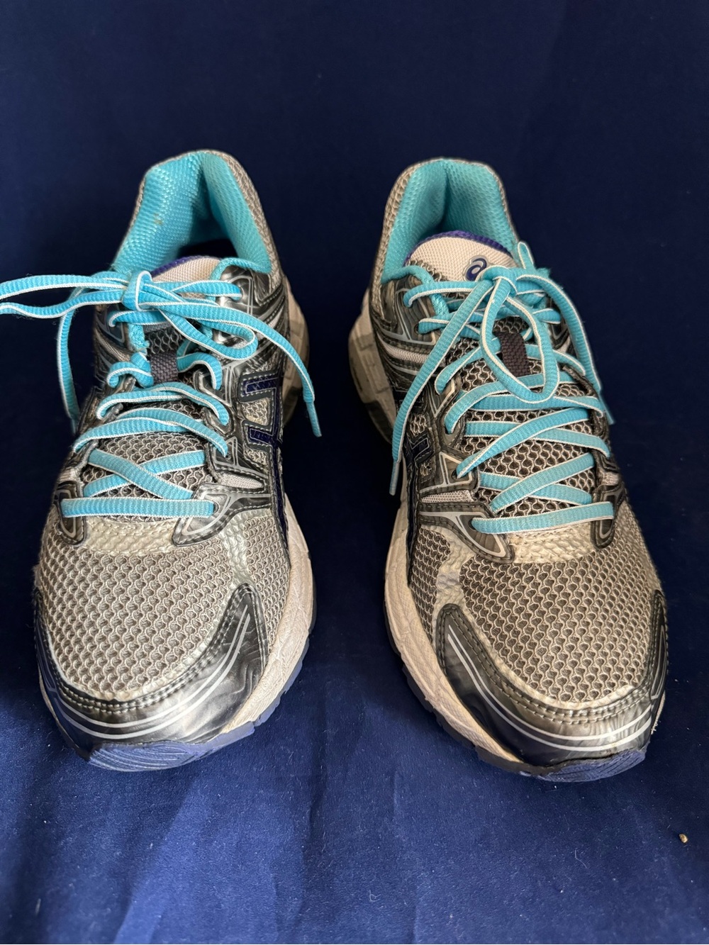 Asics GT-1000 Running Shoes T2L7N (D) Women 8.5 Gray Turquoise Purple 25.5CM